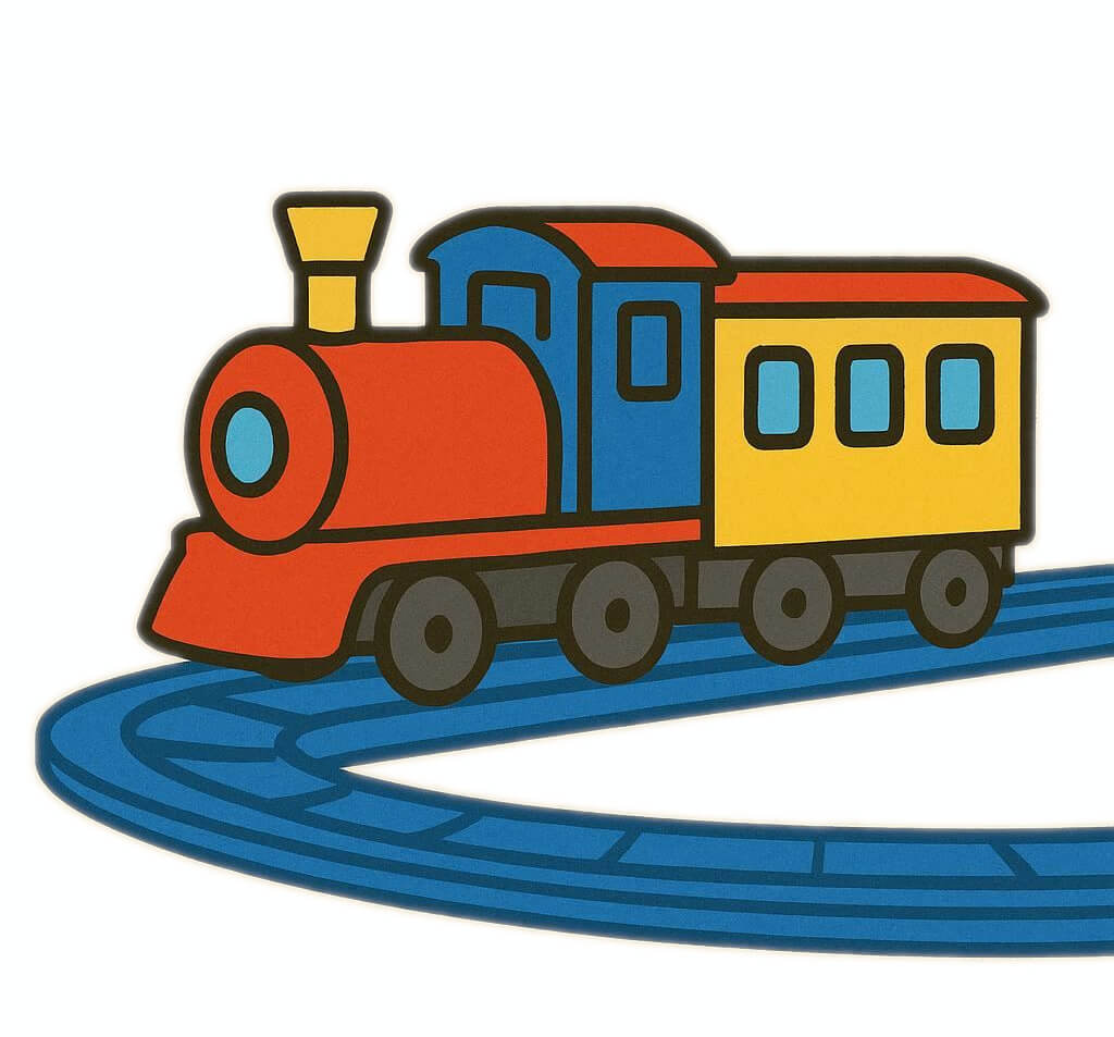 電車のおもちゃのイラスト無料画像 イラスト