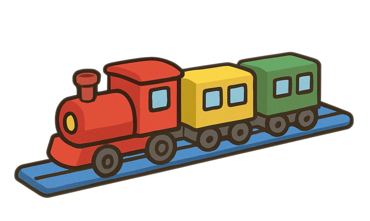 電車のおもちゃのイラスト無料 イラスト