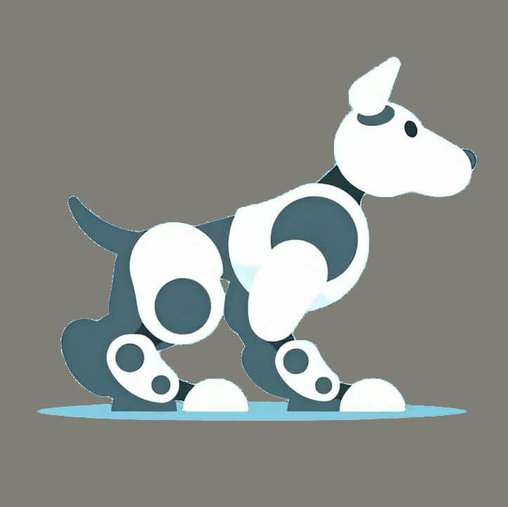 犬型ロボットイラスト素材