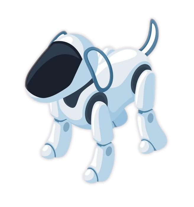 犬型ロボットのイラスト