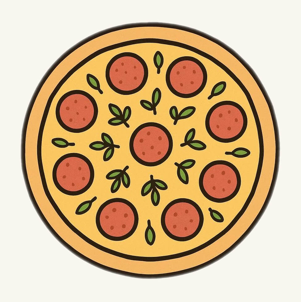 ピザのイラスト シンプル 無料