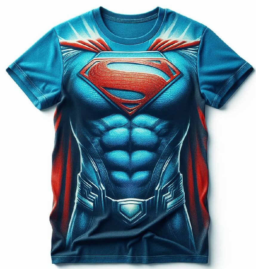 Tシャツ風スーパーマンのイラスト イラスト