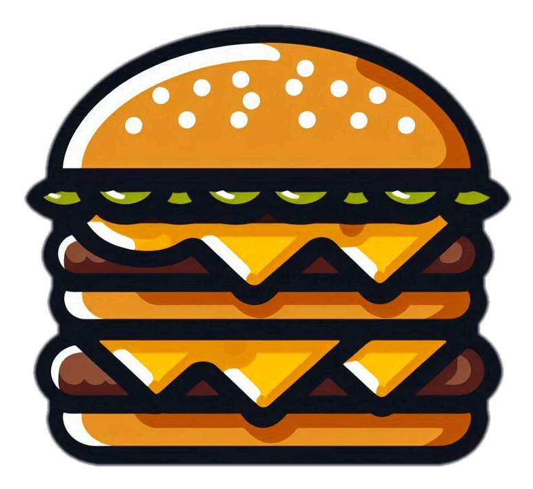 チーズバーガーのアイコンイラスト無料 イラスト