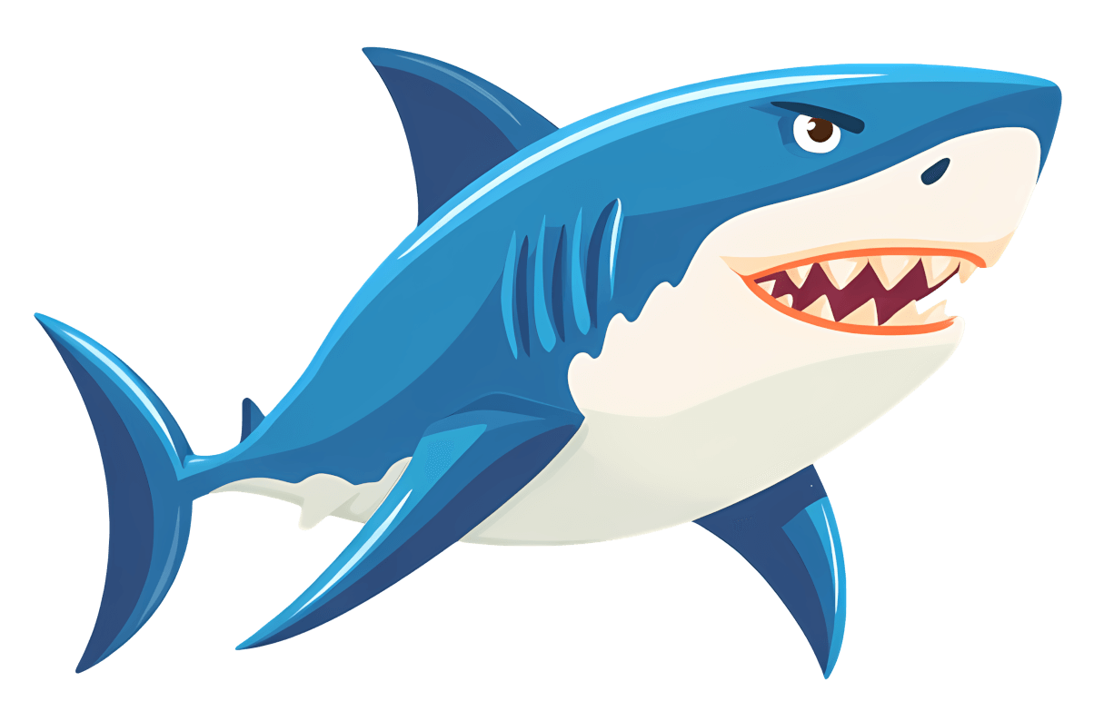 サメのイラストロゴダウンロード イラスト