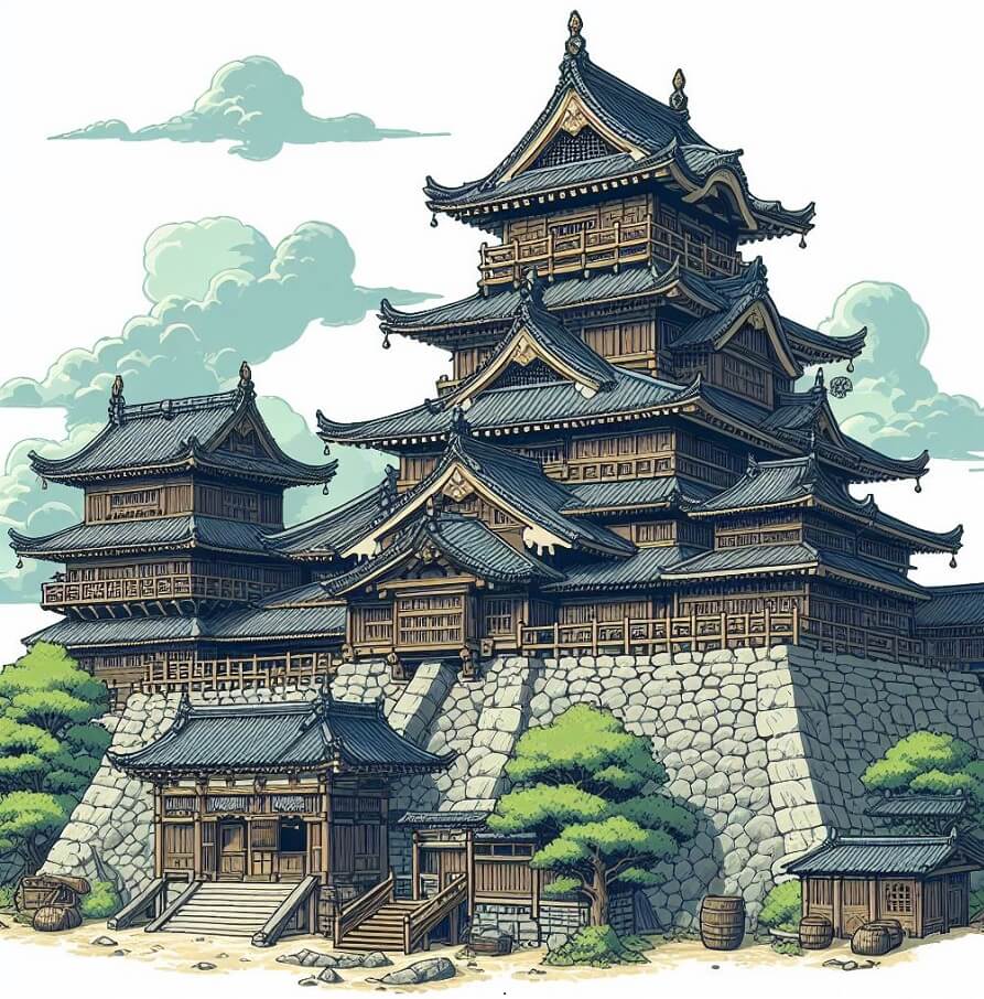 城 日本のイラスト 2 イラスト