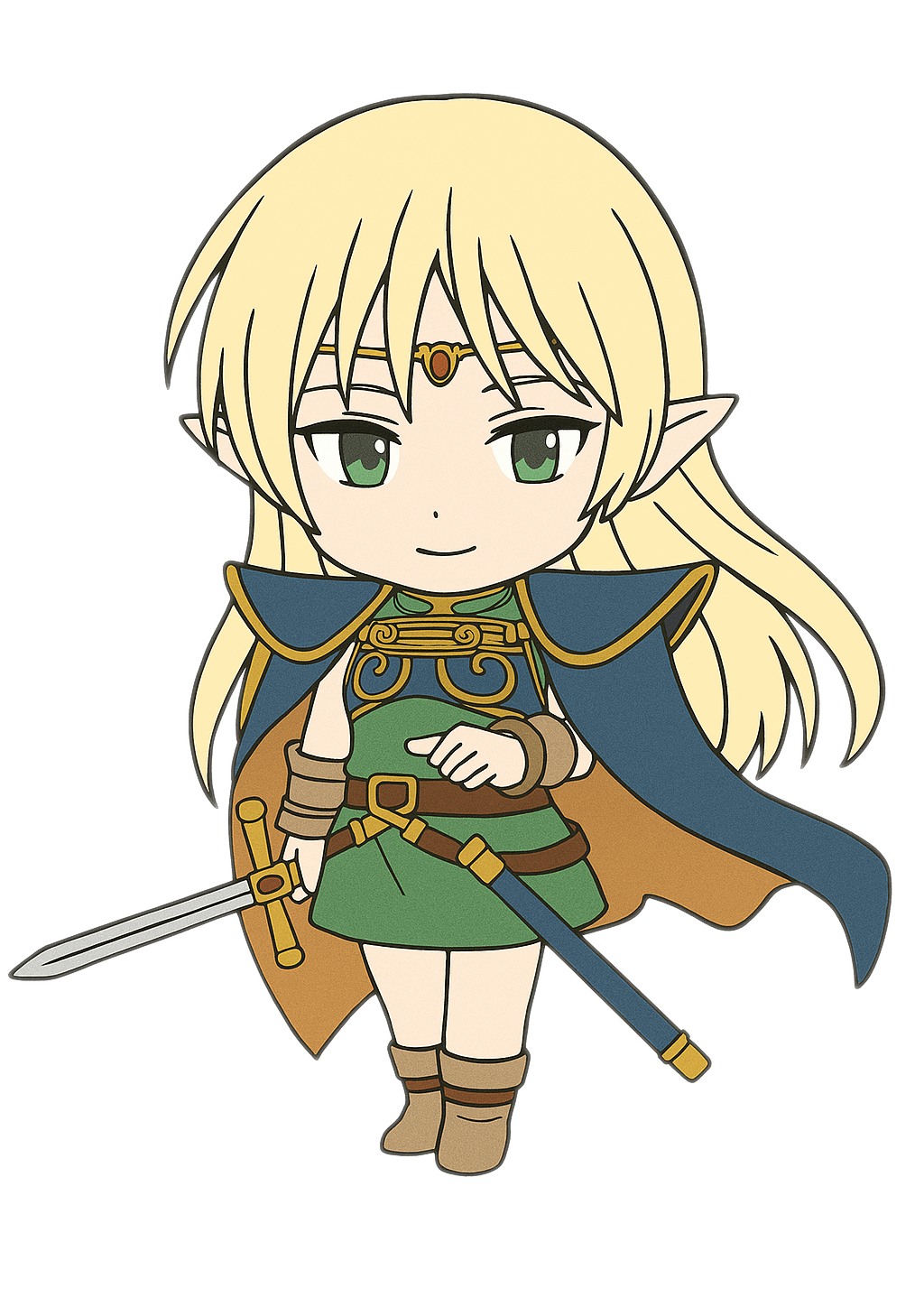 ディードリット - ファンタジーアニメエルフイラスト無料 イラスト