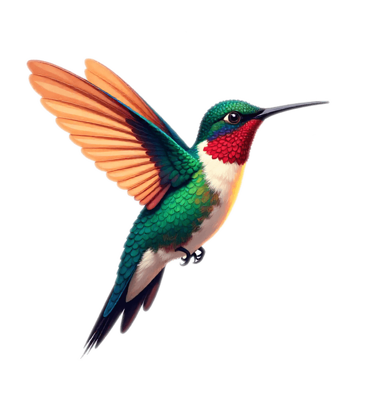ハチドリのかわいいイラスト無料 イラスト