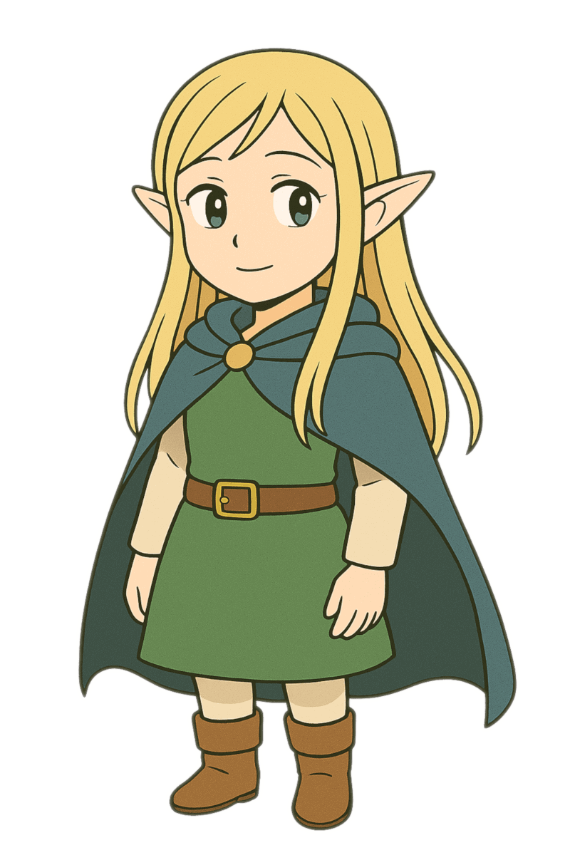 女性アニメエルフイラスト無料 イラスト