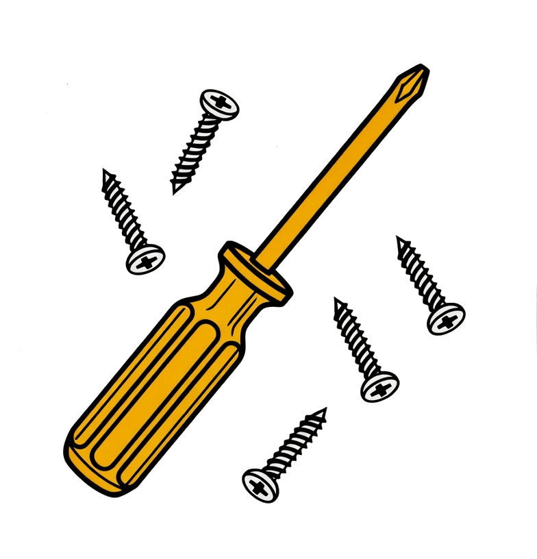 ドライバーとネジのイラスト イラスト