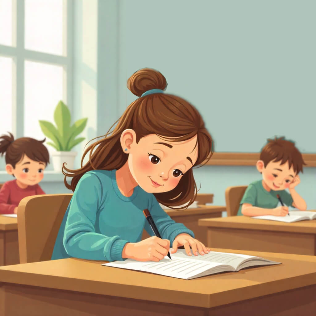 学生の作文イラストの背景 イラスト