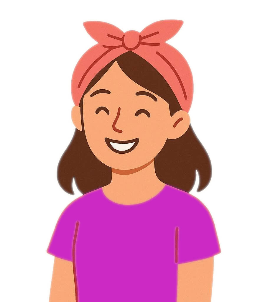 ヘアスカーフを巻いた女の子の無料イラスト イラスト