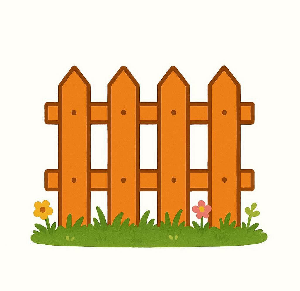 子供向けのシンプルなフェンスのイラスト 2 イラスト