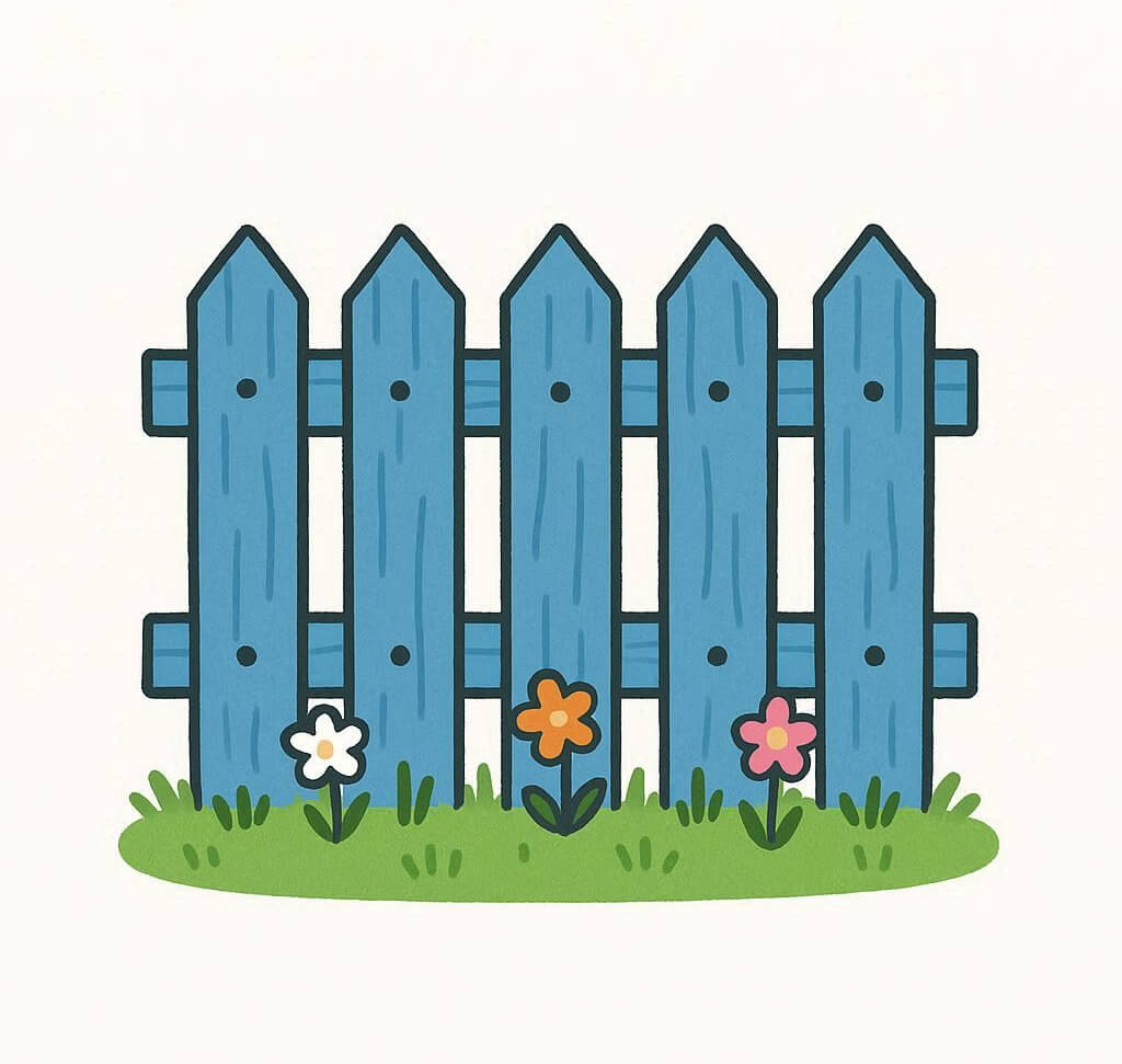 子供向けのシンプルなフェンスのイラスト イラスト