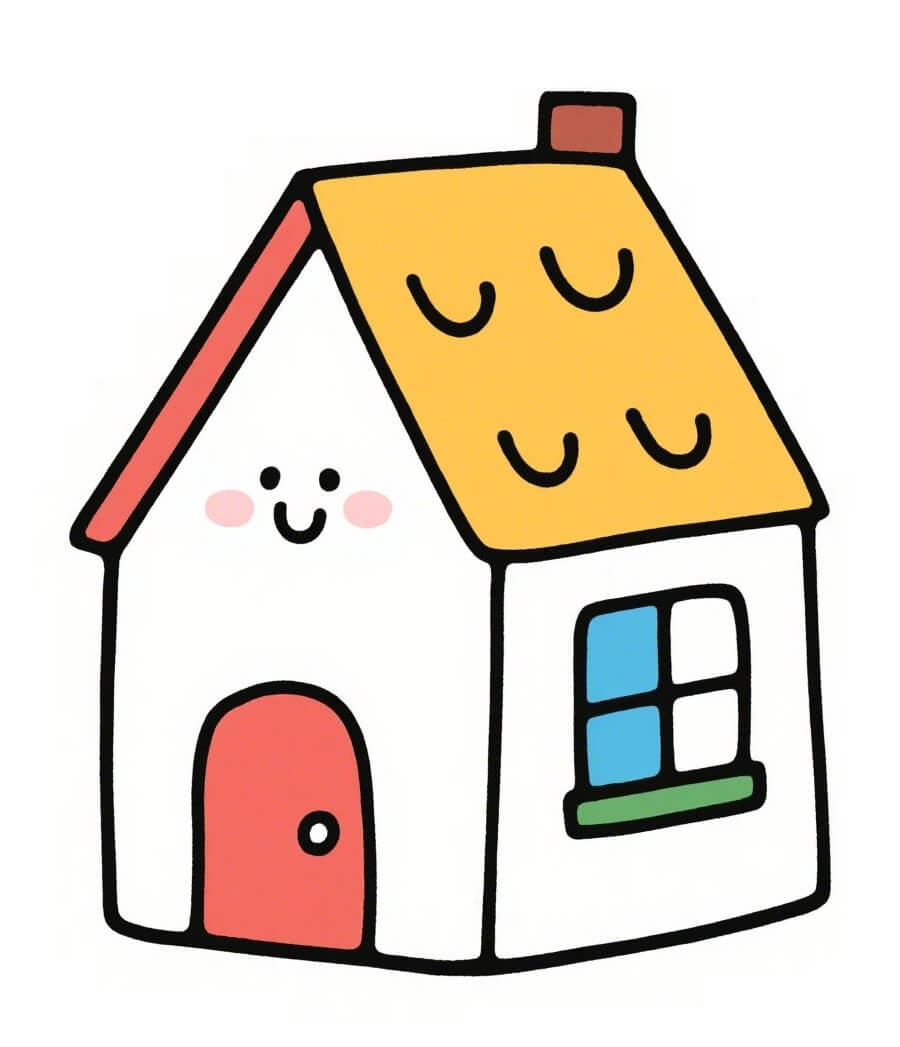 子供向けのシンプルな家のイラスト 2 イラスト