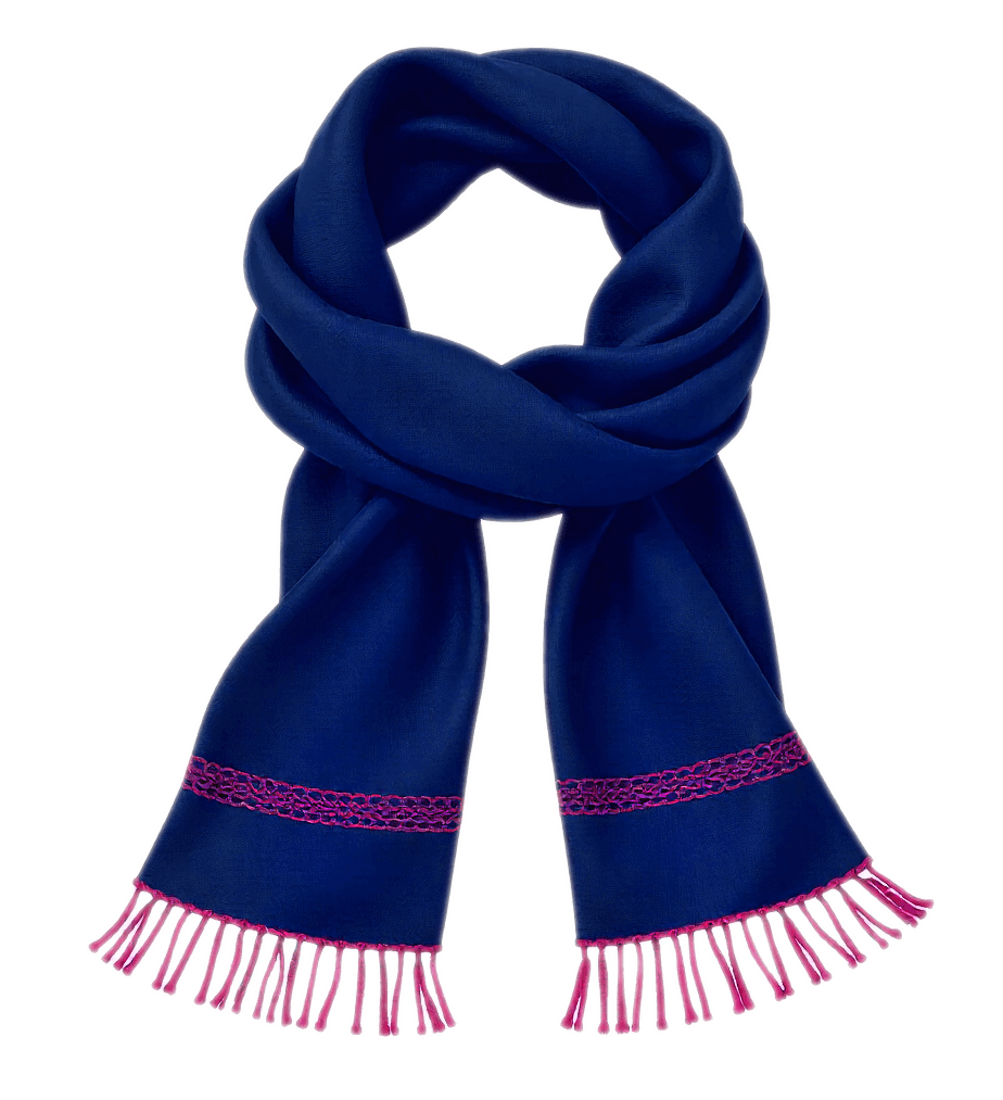 濃い青色のスカーフのイラスト イラスト