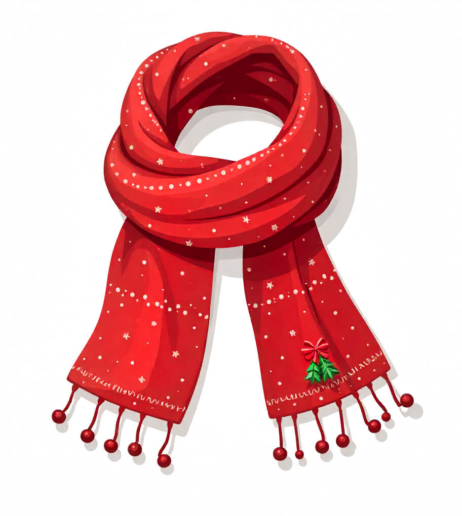 クリスマススカーフの無料イラスト イラスト