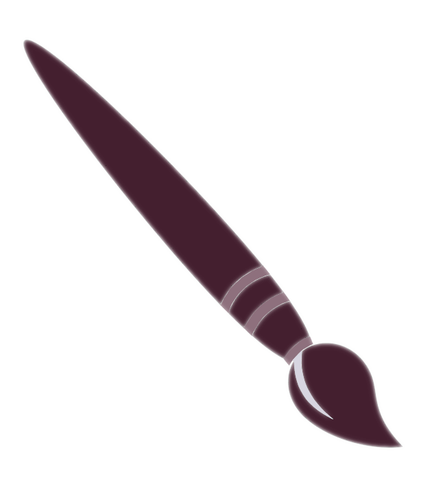 ペイントブラシのイラストアイコン