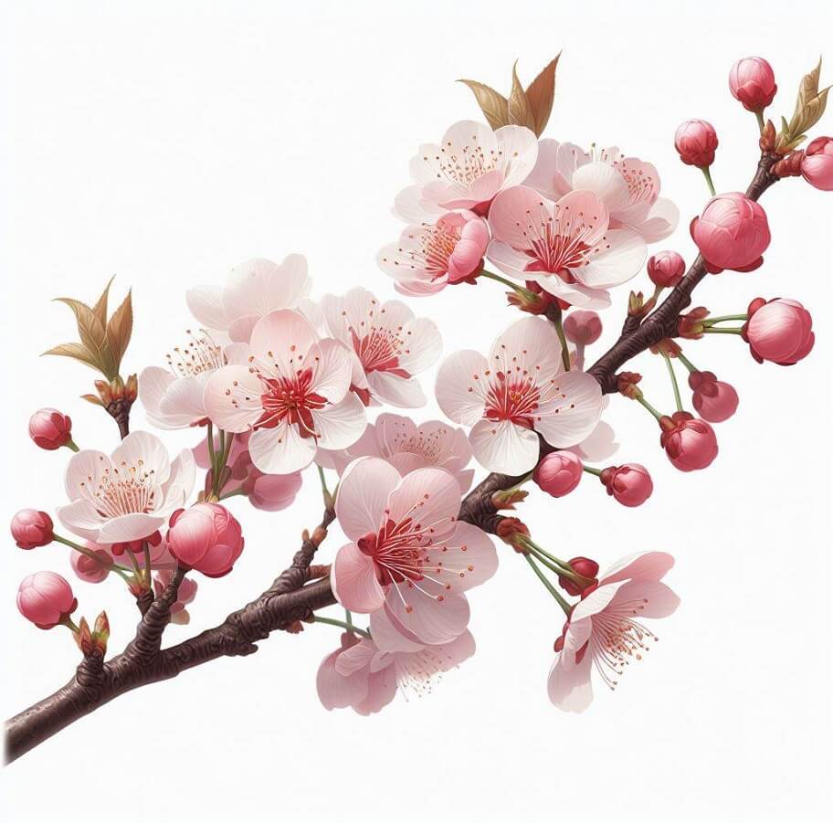 リアルな桜の枝をイラストします イラスト