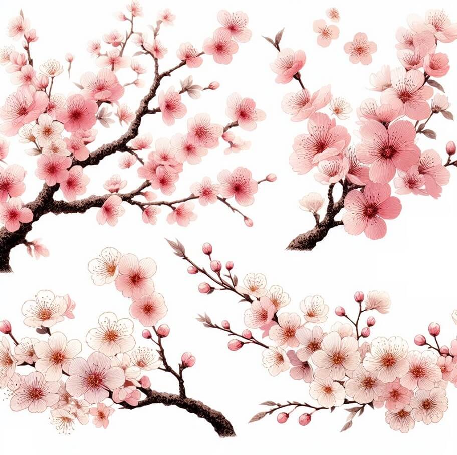 桜の枝のイラスト 2