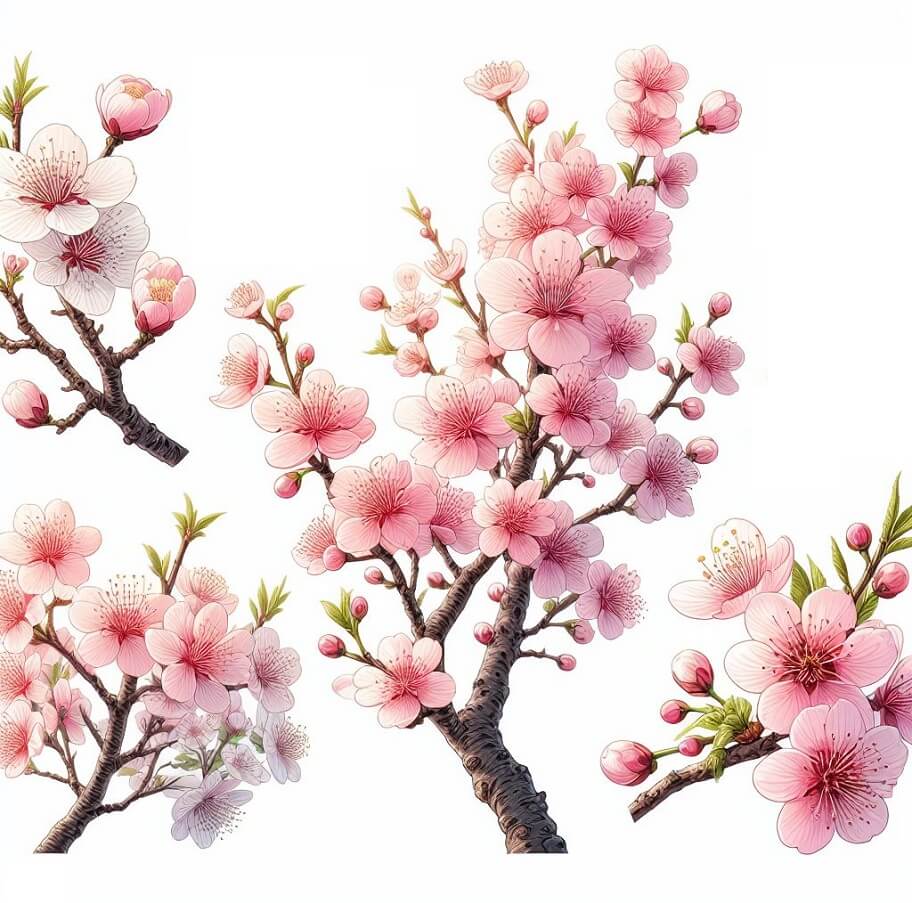 桜の枝のイラスト イラスト