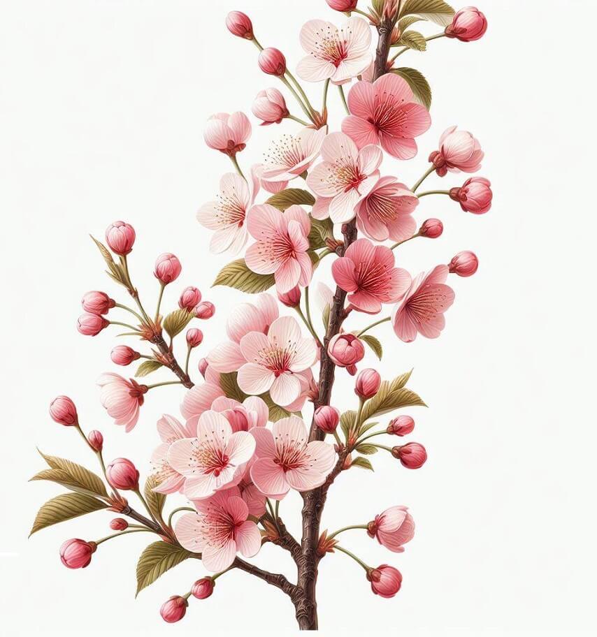 桜の枝を美しくイラストします イラスト