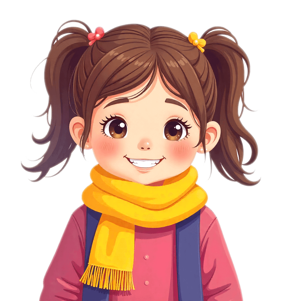 スカーフをつけたかわいい女の子のイラストプロフィール イラスト