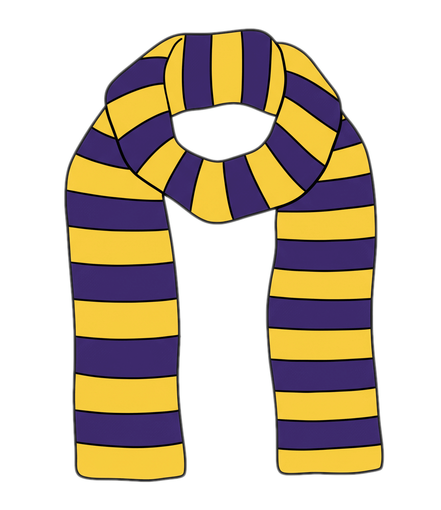 ストライプ柄のスカーフのイラスト イラスト