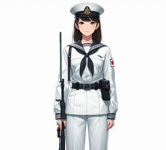 女性海軍兵士のイラスト