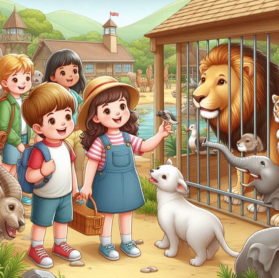 子供向け動物園の無料イラスト