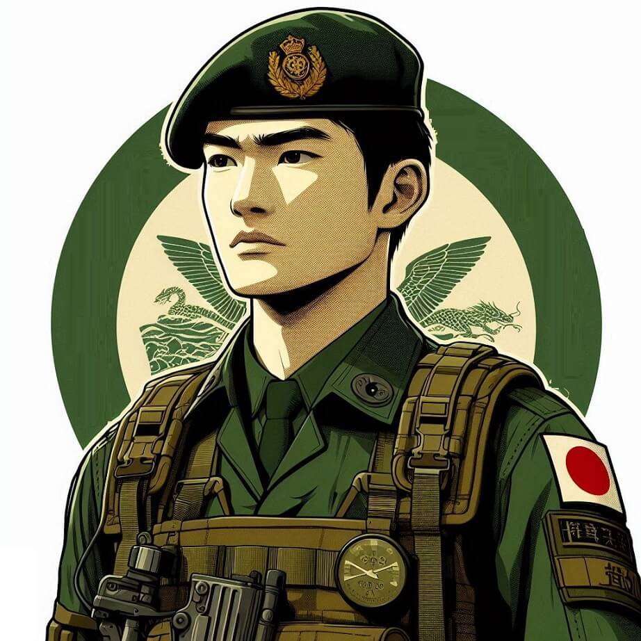 日本軍兵士のイラスト イラスト