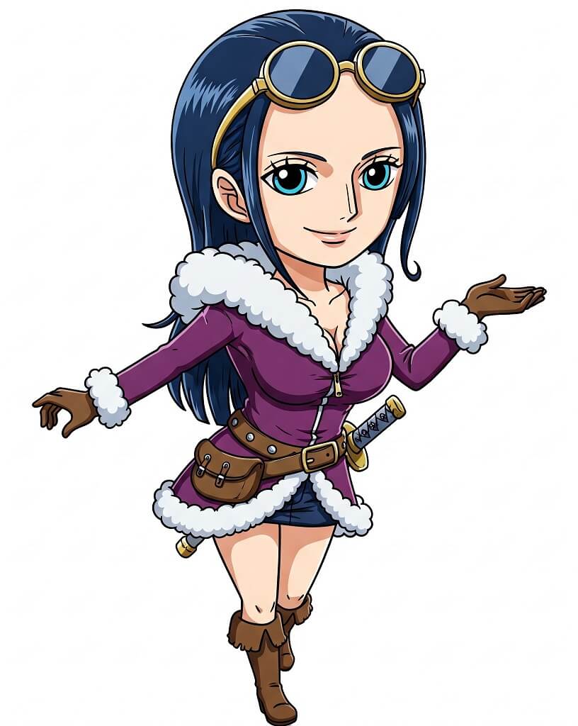 ワンピースのニコ・ロビンのイラストをダウンロード イラスト