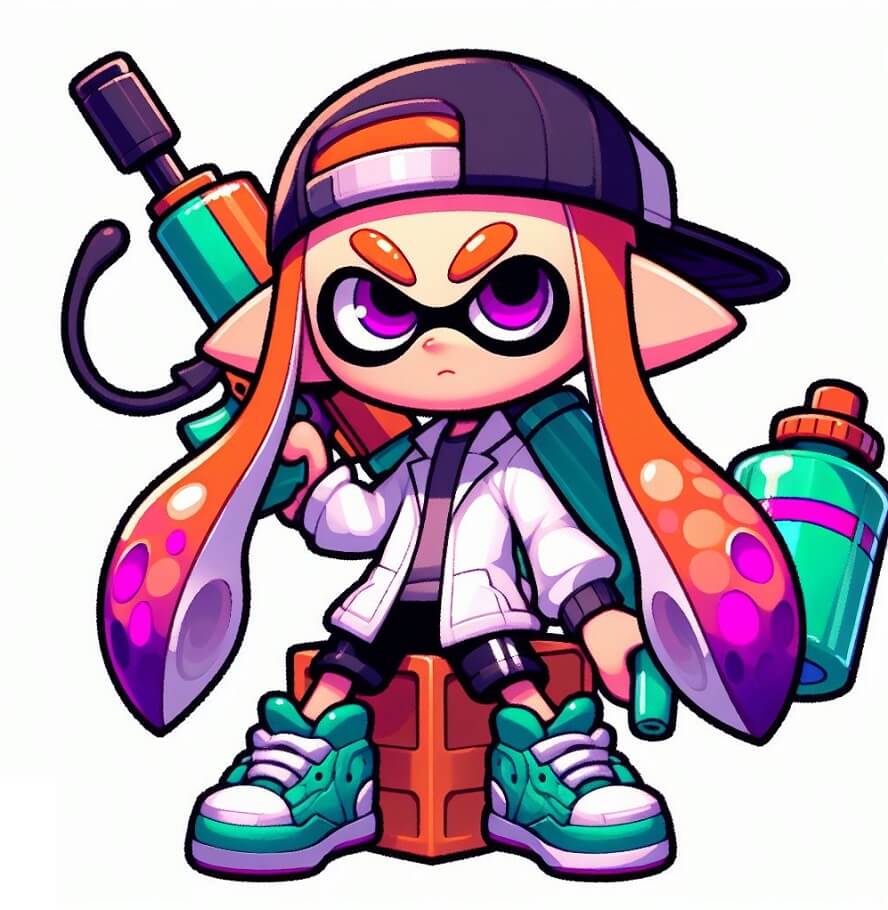 スプラトゥーンのイラスト - クールなインクリング イラスト