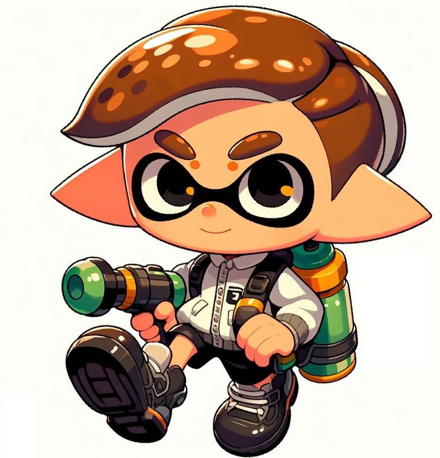 スプラトゥーンのイラスト - かわいい男性インクリング イラスト