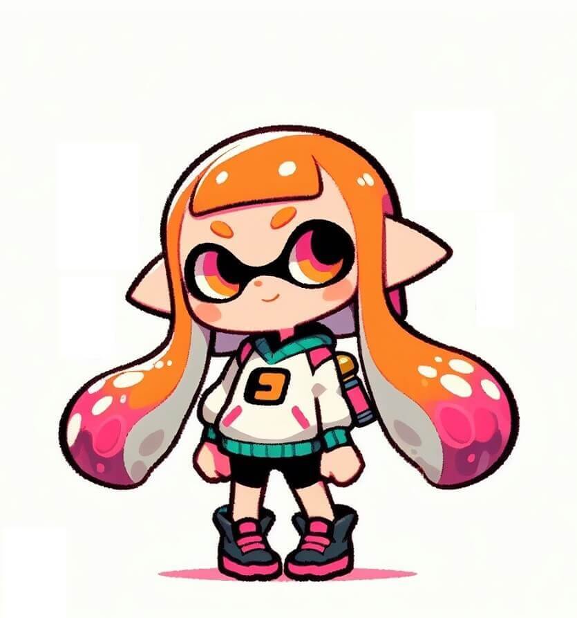 スプラトゥーンのイラスト - かわいいインクリング 2 イラスト