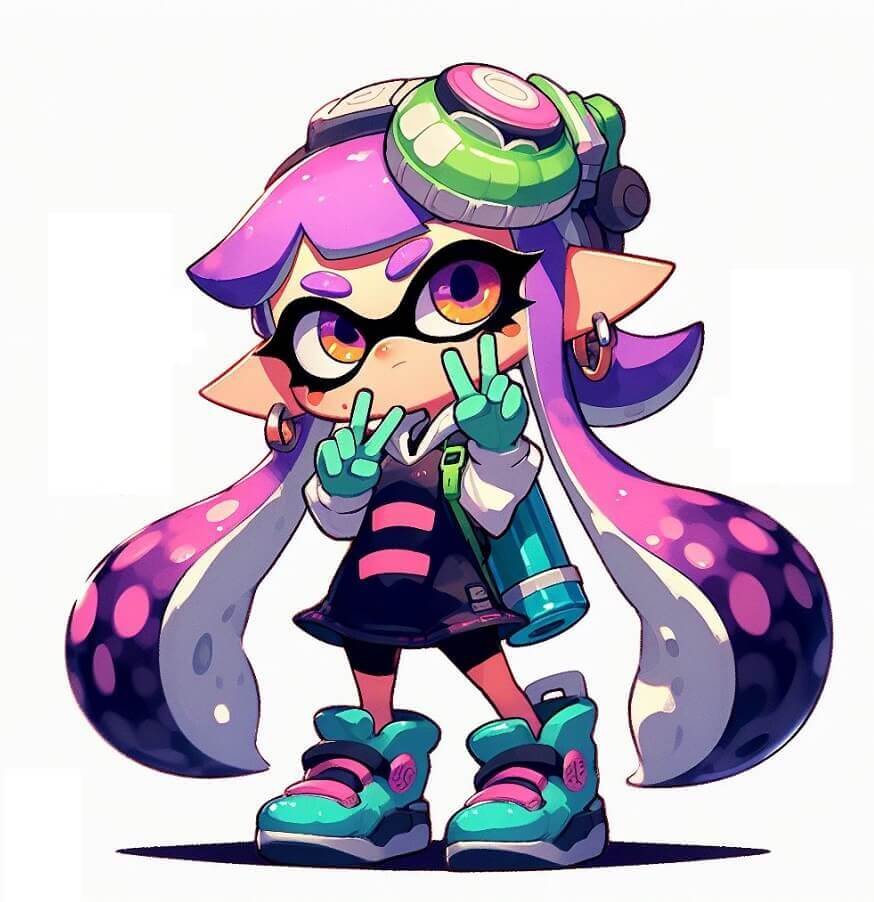 スプラトゥーンのイラスト - かわいいカリー 2 イラスト