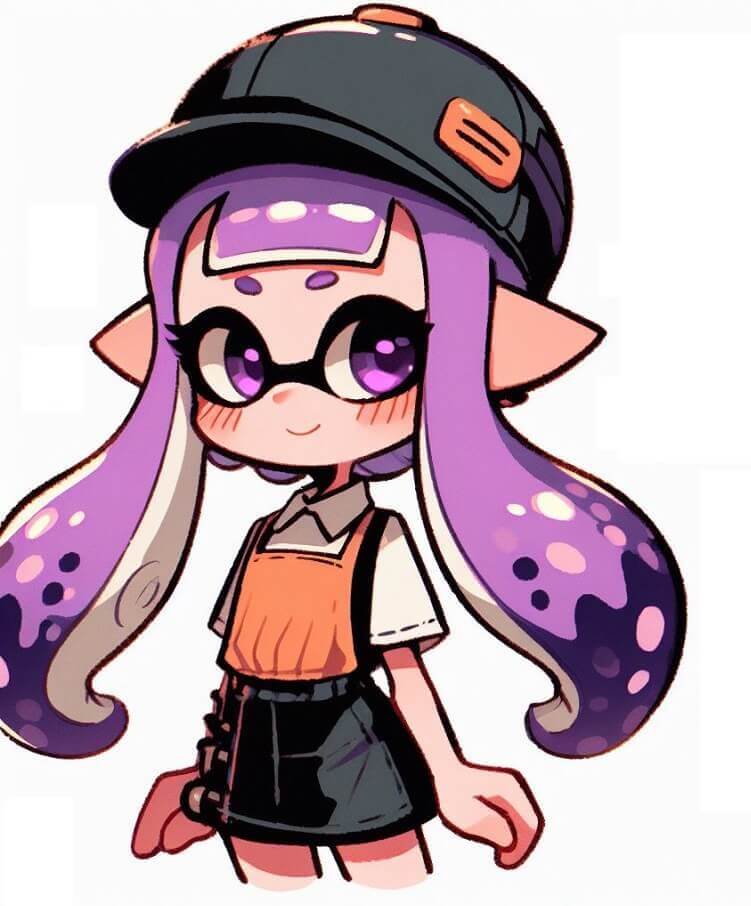 スプラトゥーンのイラスト - かわいいオクトリング イラスト