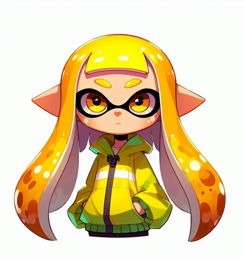 スプラトゥーンのイラスト - 黄色のインクリング 2 イラスト