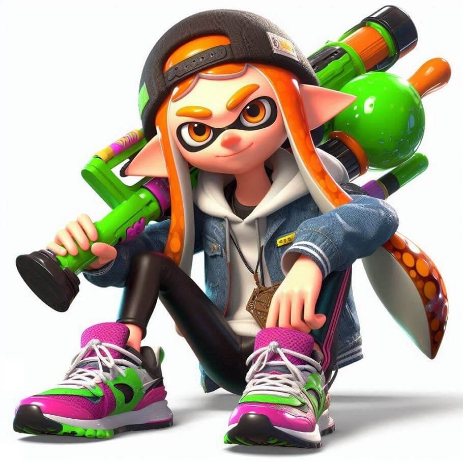 スプラトゥーンのイラスト - 男性インクリング無料 イラスト