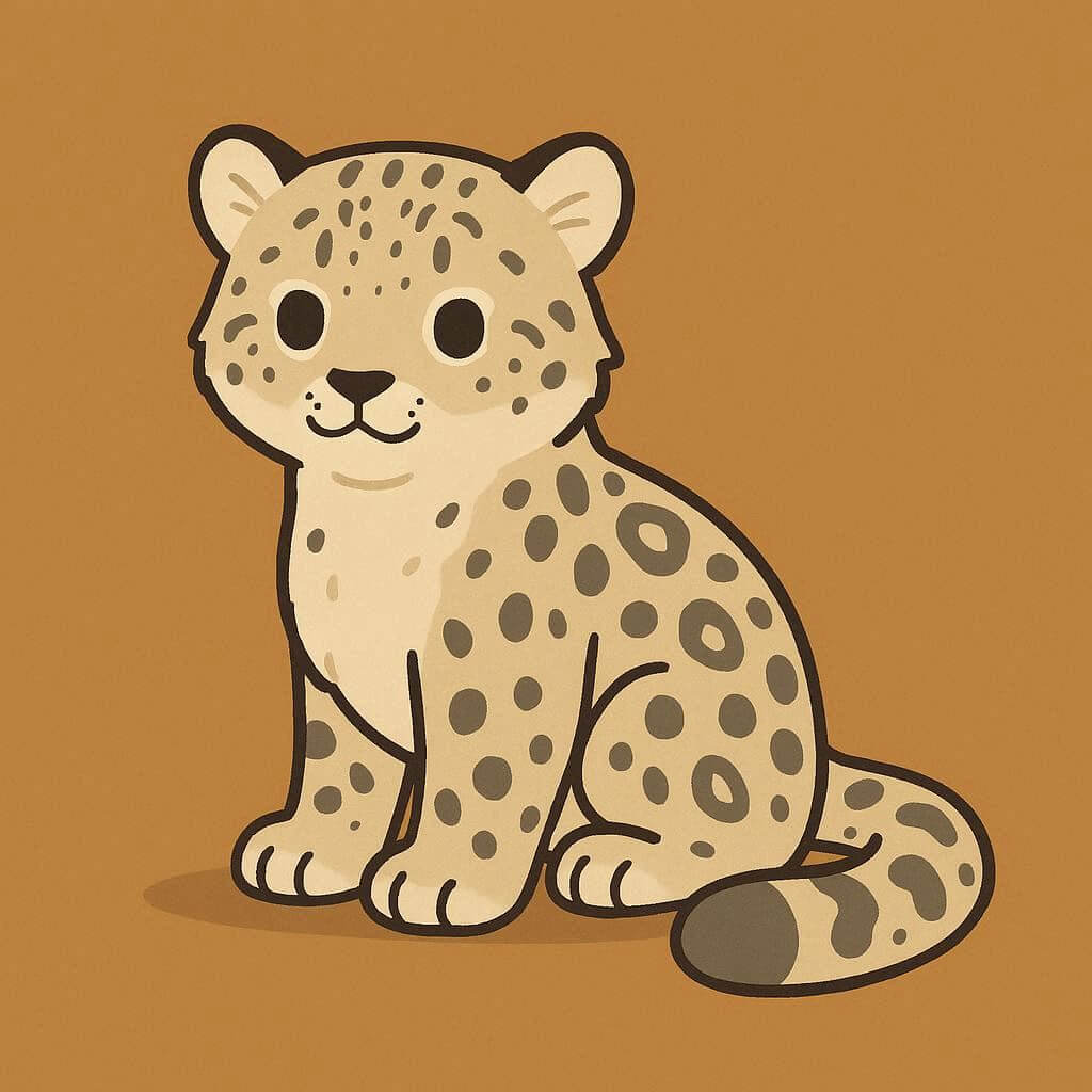 リトルユキヒョウのイラストダウンロード イラスト