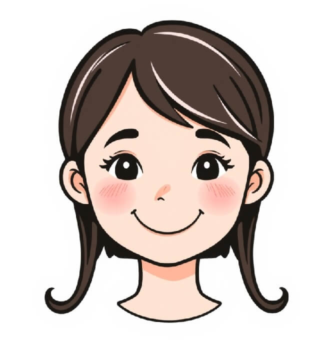 女の子の顔アイコンイラストダウンロード