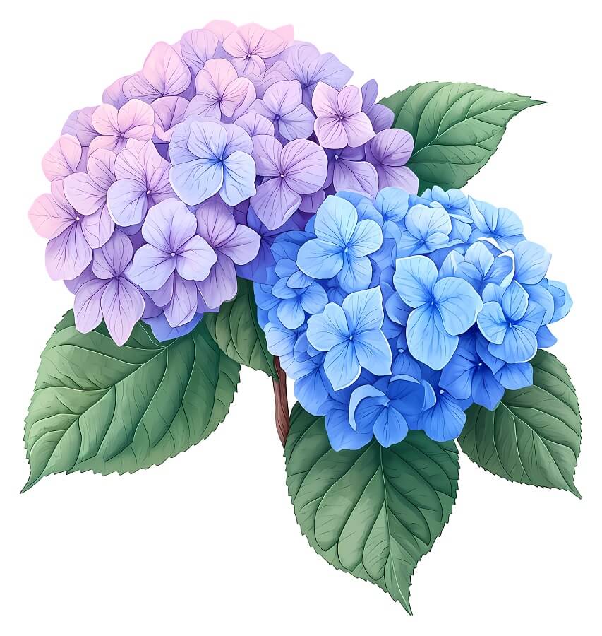 アジサイの花のイラスト画像 イラスト