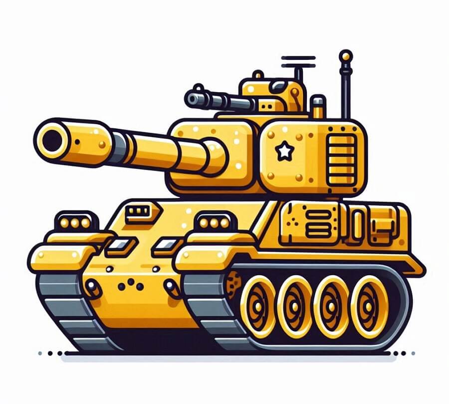 黄色の戦車イラスト画像 イラスト