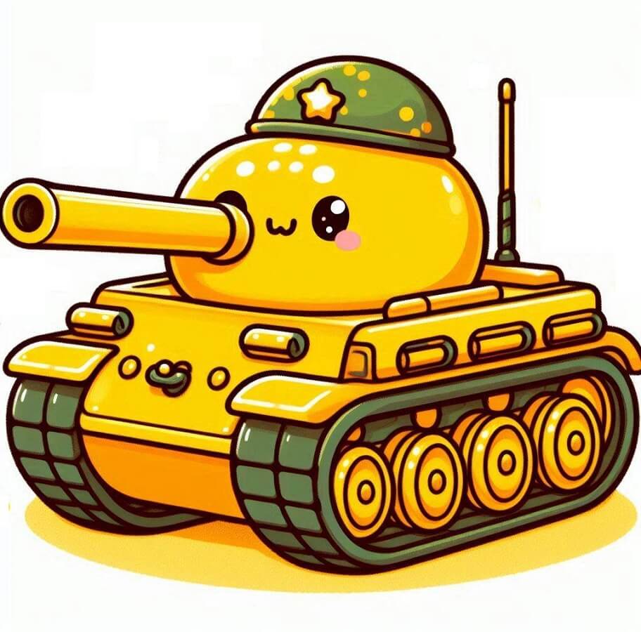 子供向けの漫画戦車のイラスト イラスト