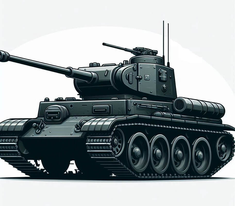 暗い戦車 イラスト画像無料 イラスト