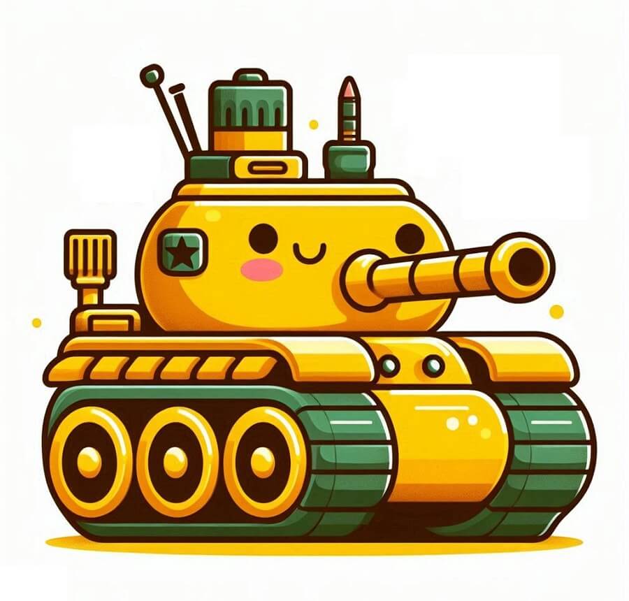 漫画の戦車のイラスト画像 イラスト