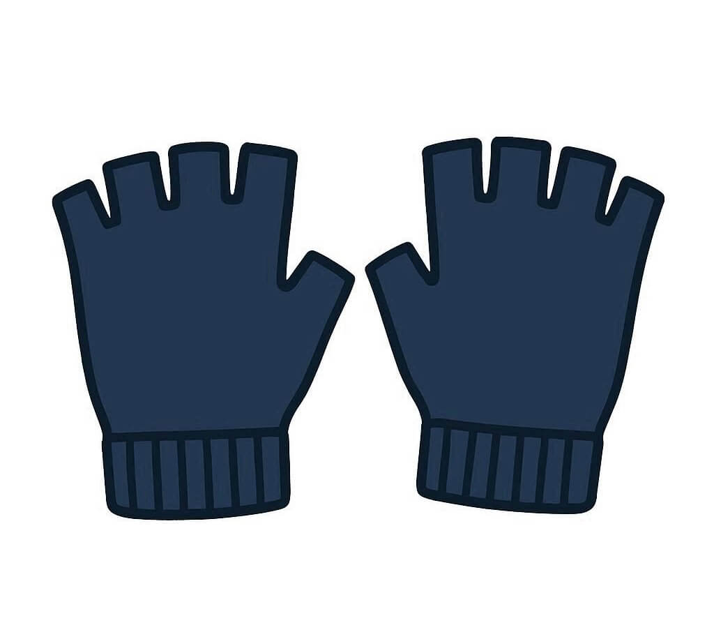 指なし手袋のイラストシンプル イラスト