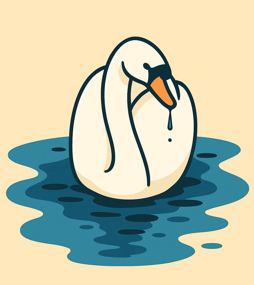 白鳥のイラスト無料 3
