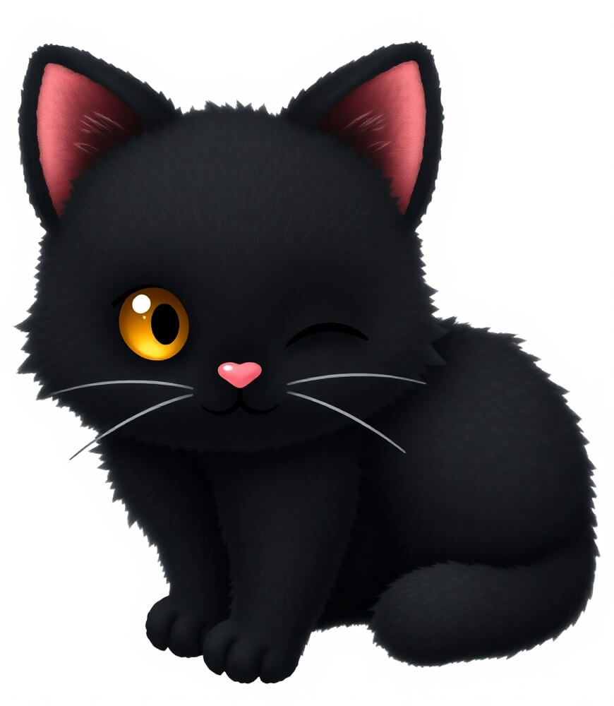 かわいい黒猫のイラスト画像 3 イラスト