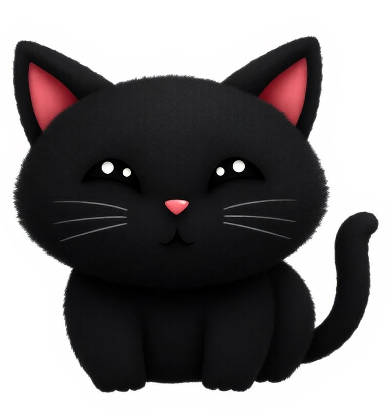 かわいい黒猫のイラスト画像 4 イラスト