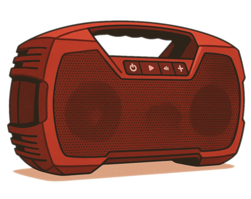 Bluetooth ラジカセのイラスト ダウンロード イラスト